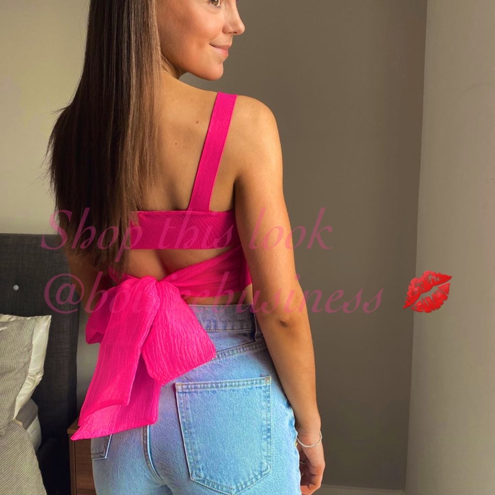ZARA Organza Tied Crop Top - Picture 9 of 16